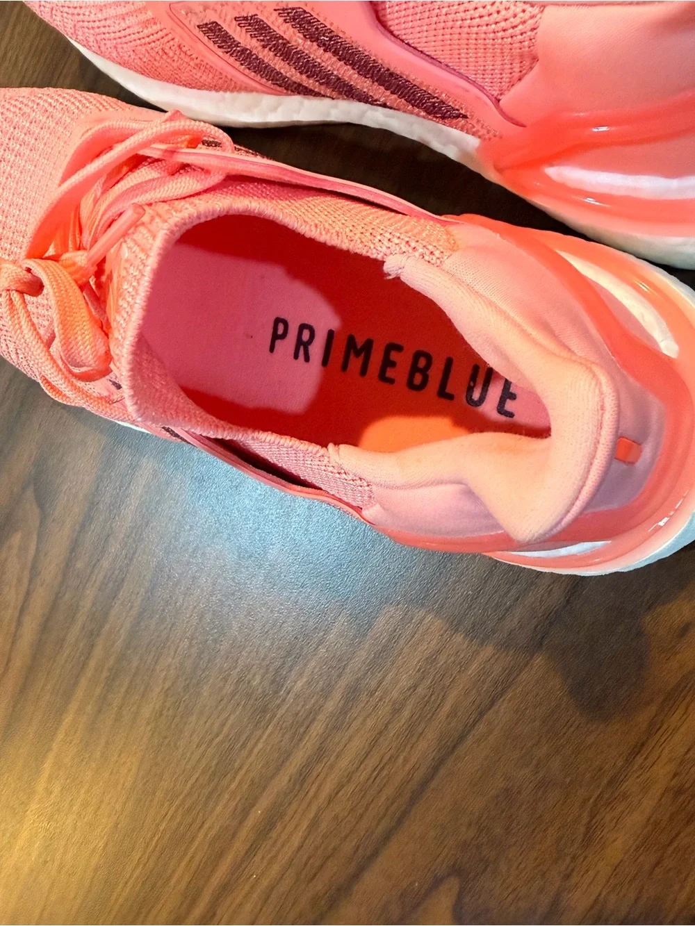 Like New adidas Ultraboost 20 Running Shoes Coral Pink knits